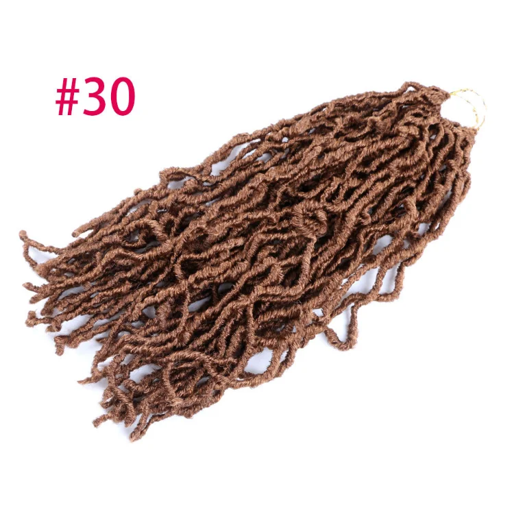 

Wholesale 613 Long Goddess Nu Faux Locs Crochet Hair 14" 24 18 In 36 Inch Synthetic Braids Crochet Braid Hair Bobbi Nu Locs