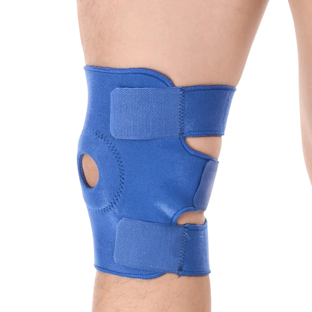 

Adjustable knee brace joint knee support neoprene brace compression sleeve elasticated arthritis bandage, Blue, black
