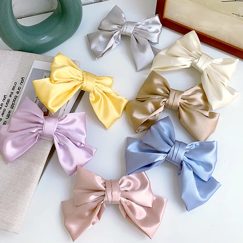 

Wholesale new fashion high quality fabric hair claw clips large bow hair clips for girls ladies for party