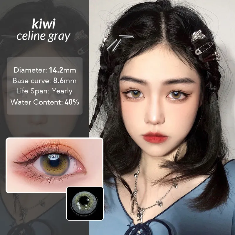 

Kiwi-Starshine W-15 14.2Mm Gray Color Len Contacts Natural Len De Contacto Yearly Lentes Wholesale Lenses Color