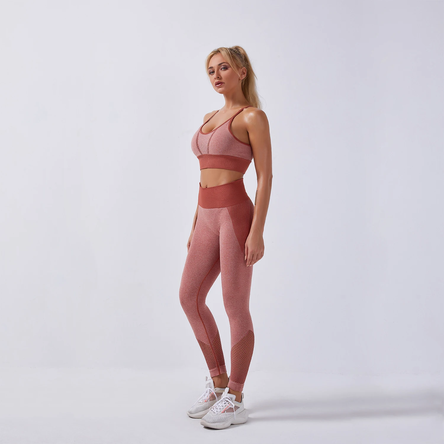

Workout sports bra hight waisted yoga leggings sets deportivos seamless yoga set nylon