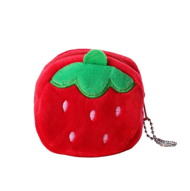 

New style cartoon plush kids coin purse cute purse for ladies, Red/brown/pink/black