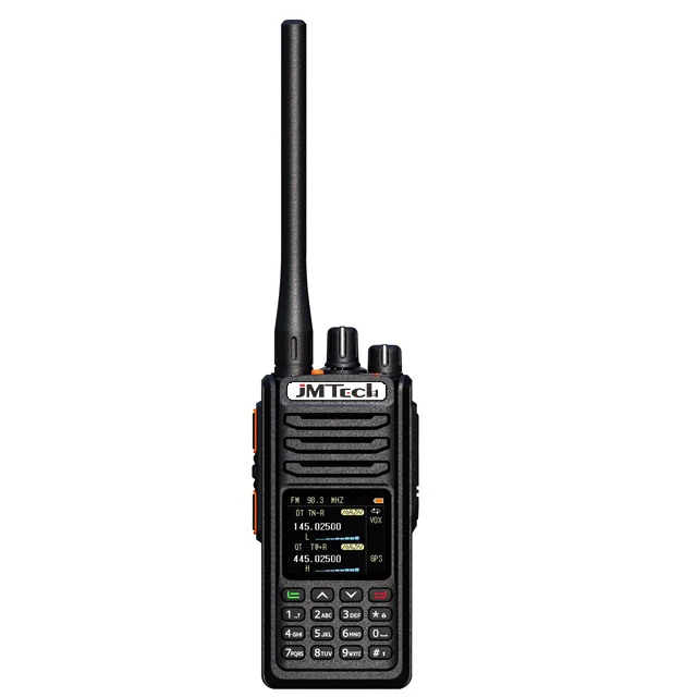 

Dual band Vhf Uhf dmr mobile radio walkie talkie Long Range 5W GPS digital ham radio JM-D3188, Black walkie talkie