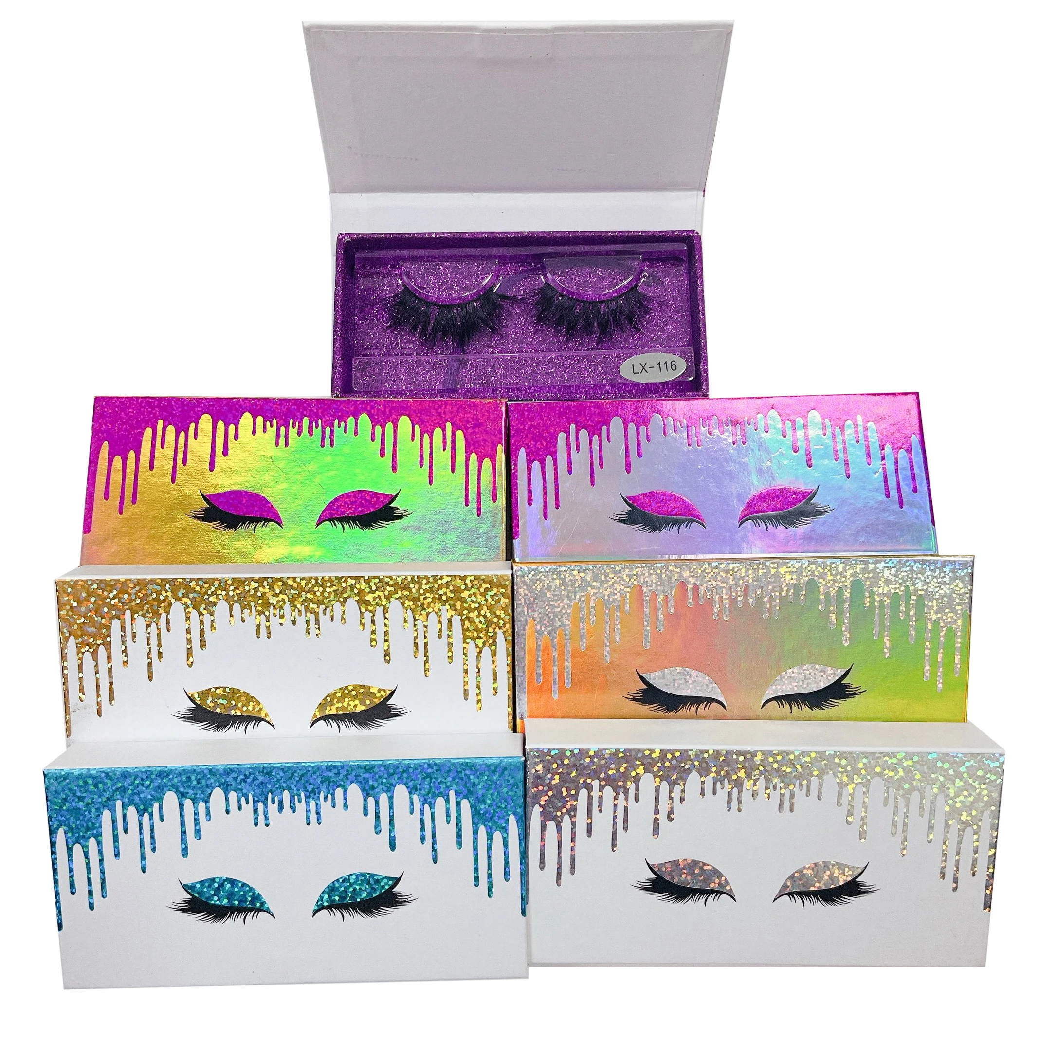 

2021 new arrivals 17 mm natural fluffy 3d mink eyelashes 100 real, Black color