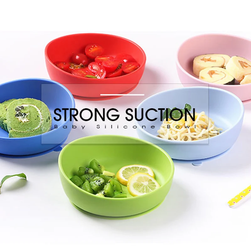

Customized Brand Stock Baby Silicon Suction Bowl Bowl Lids Feeding Suction Silicone for Baby FDA CPC BPA Free Kids Bag Latex PVC, Pink,blue, green,red,cold blue