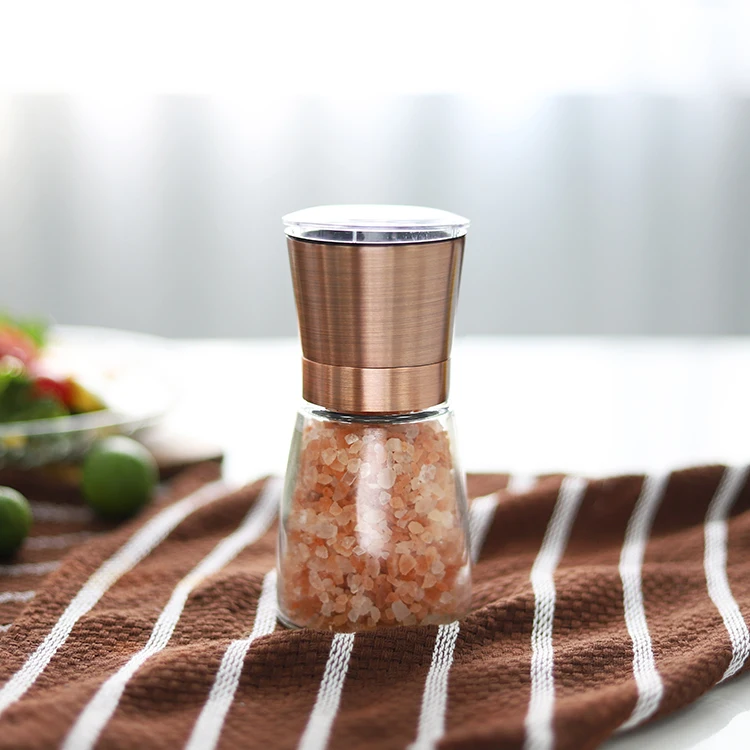 

Manual Salt and Pepper Shakers Grinders seasoning wholesale Glass Bottle, Adjustable Coarseness, salt pepper grinder with mill, Customized