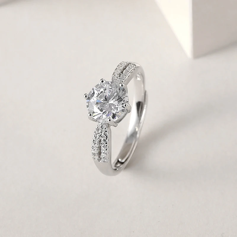 

High Quality Zircon Ring Women 925 Sterling Silver diamond ring for engagement