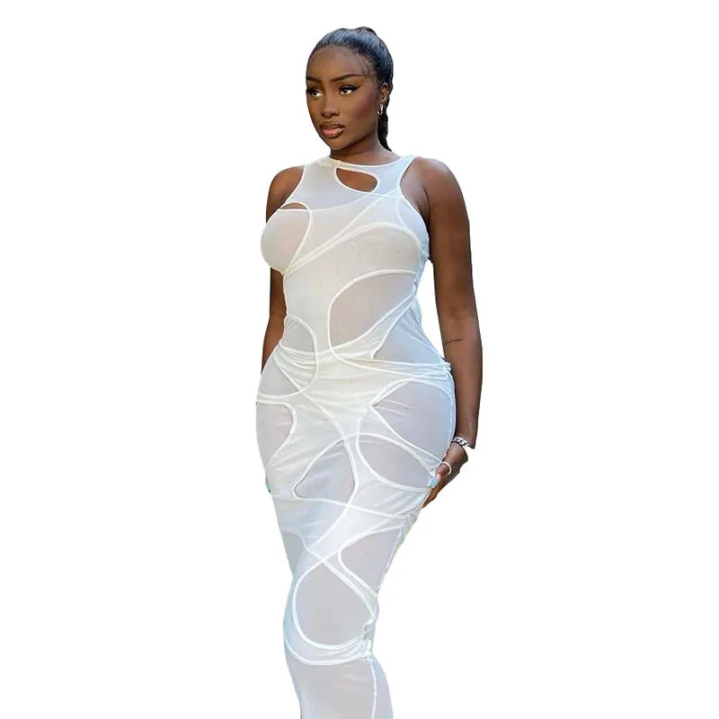 

2021 new arrivals summer collection women long asymmetrical design sexy dresses