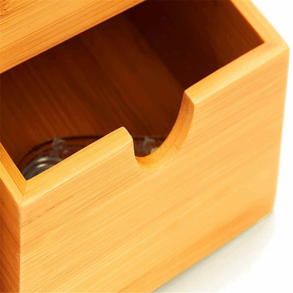 100% natural bamboo convenient portable mini desk storage accessories best selling wood desktop office organizer