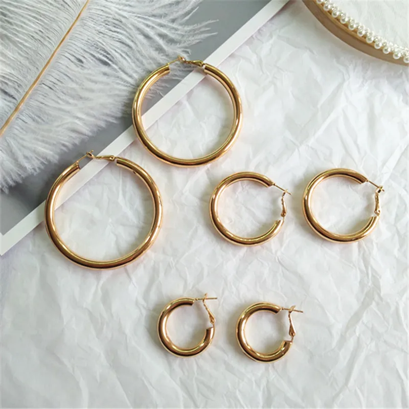 

Large circle hoop earrings female ring exaggerated for women