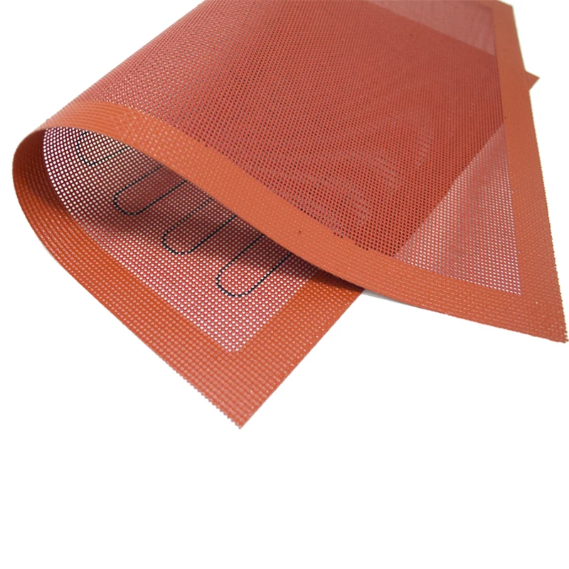 

2021 New Food Grade Nonstick Perforated Silicone Baking Mat, Black, beige