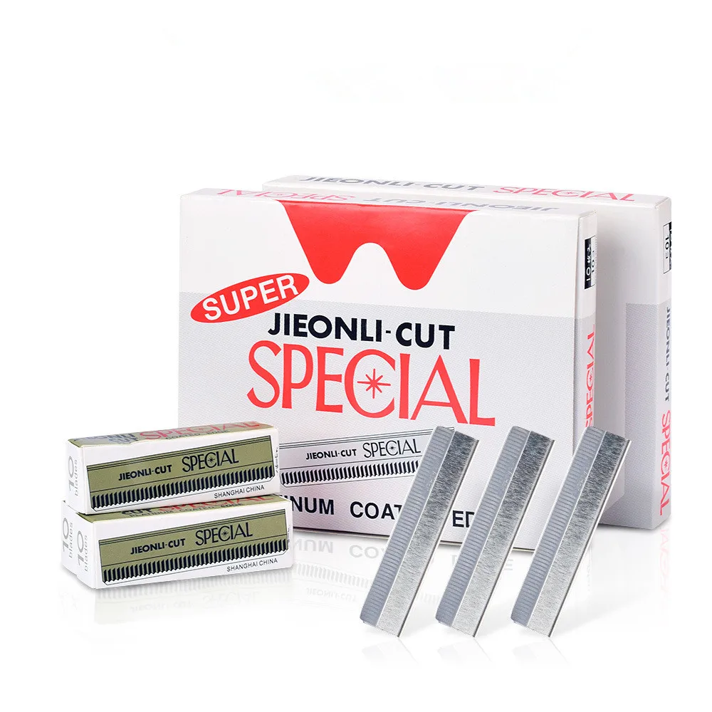 

Best Quality 100pcs Blades Professional Hair Trimming Razor Blades,Stainless Steel Multifunction Blades, Silver