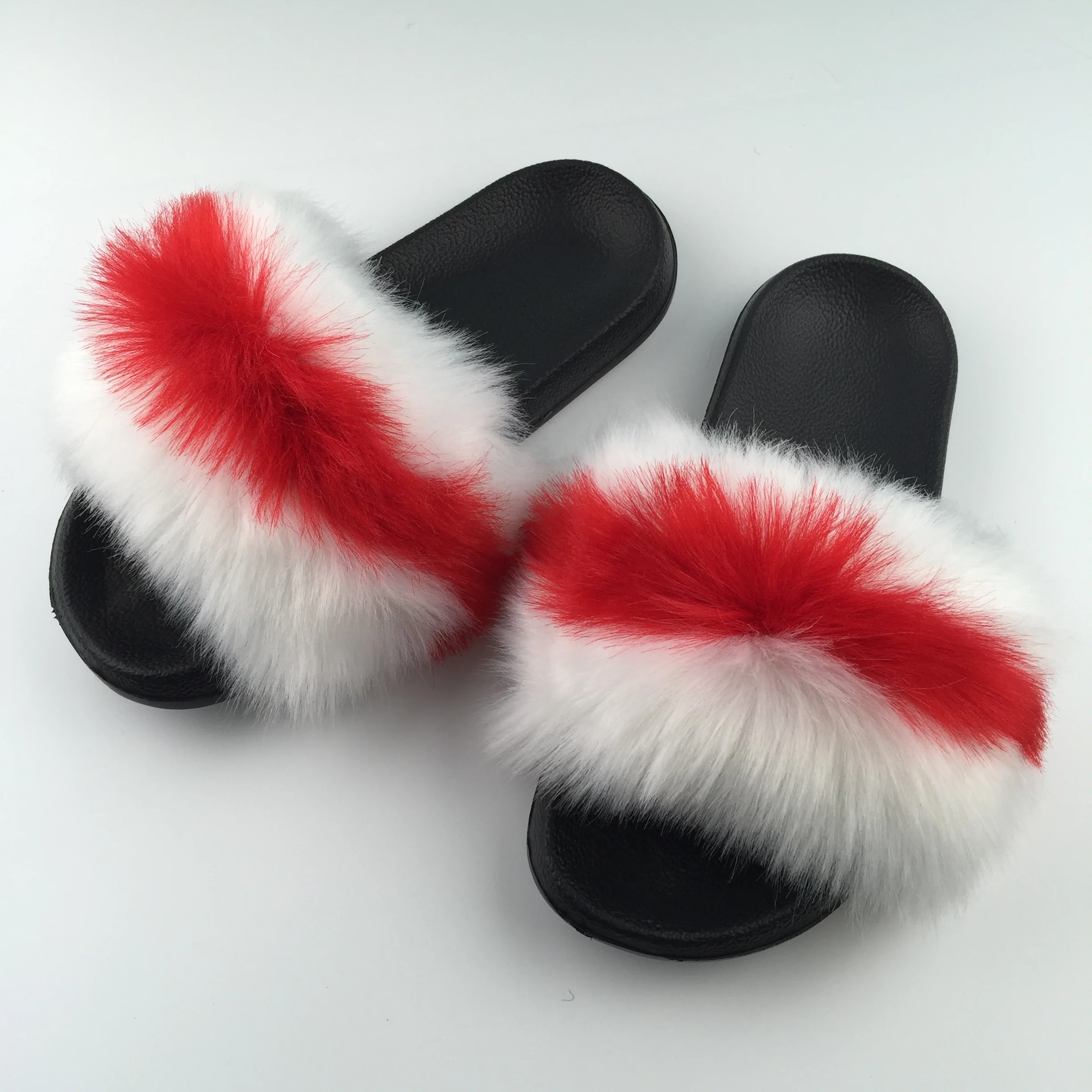 

Warm Soft Ladies Home Flat Bedroom Luxury Slipper Women Furry Fluffy Slide Faux Fur Slide Slippers For Women, Customized color