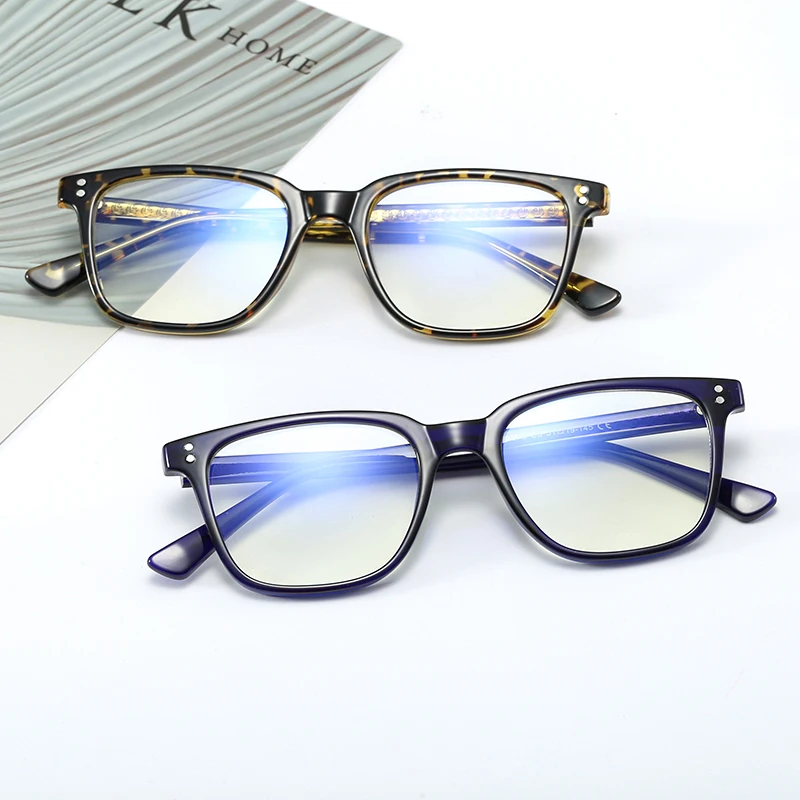 

SHINELO93378 New Design Brand Eyeglasses Blue Light Blocking Glasses TR90 Square Optical Glasses CP Frames Wholesale Ready Stock