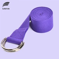 

Sport Durable Stretch Strap D-Ring Belts Gym Waist Leg Fitness Training Adjustable Yoga Strap 100% Cotton