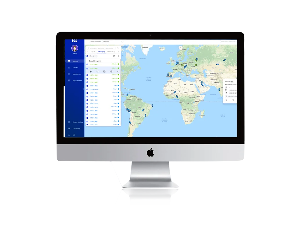 

WanWayTech Chip GPS Navigation Living Tracking Software Animal GPS Tracking Platform System