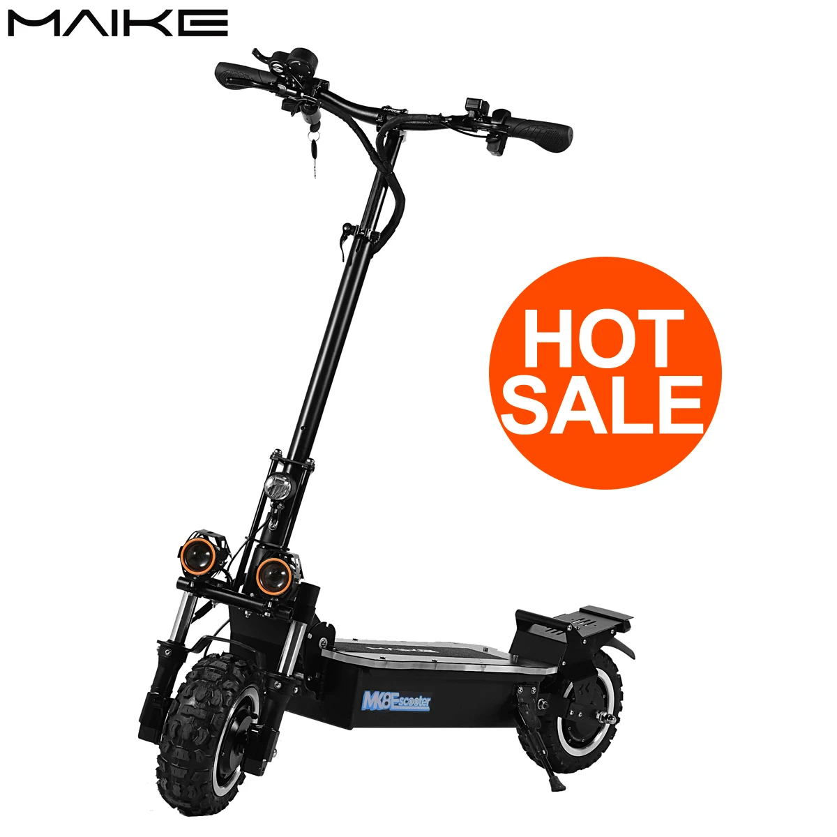 

New arrival Maike MK8 adult off road 3200W dual motor 1600W*2 offroad foldable electric scooter