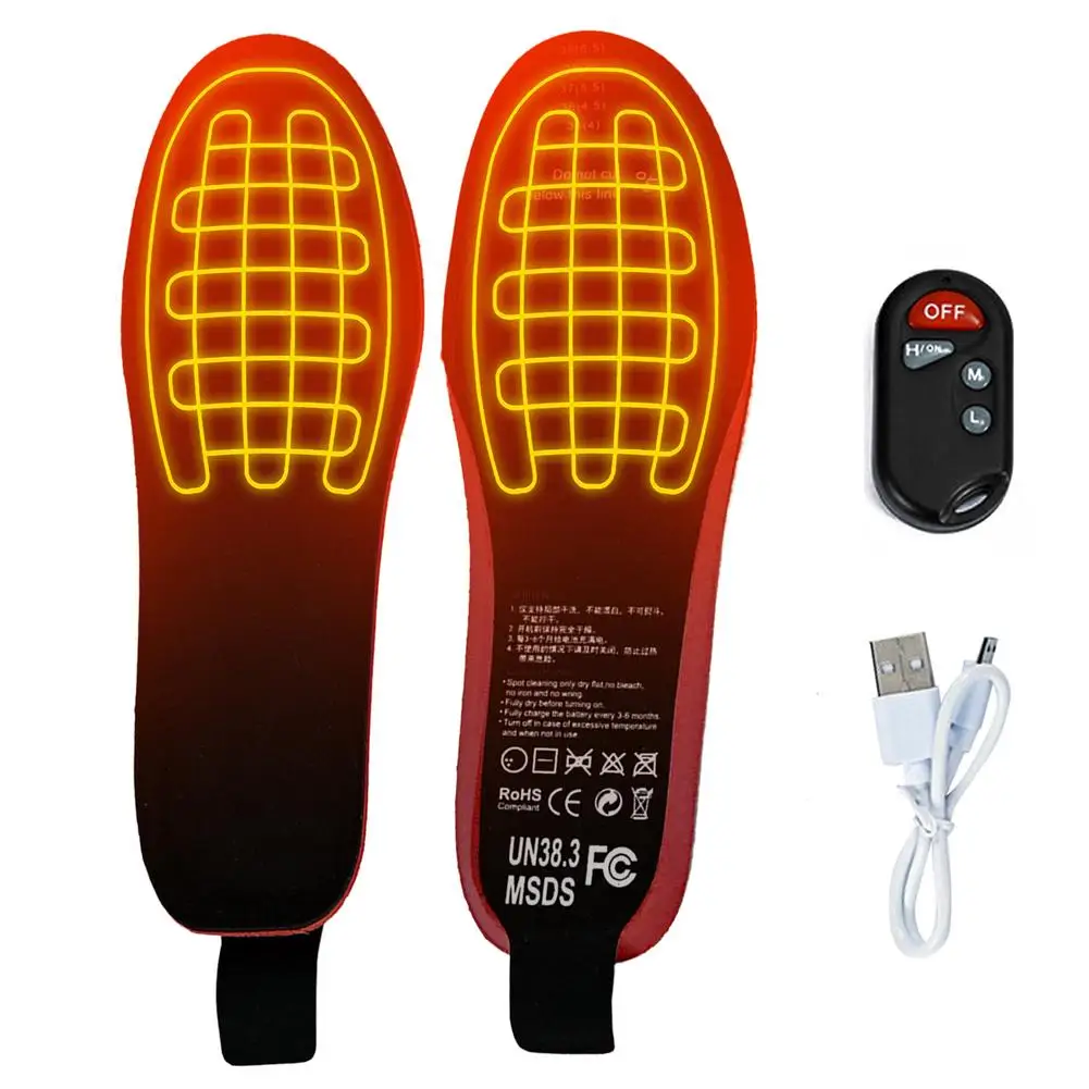 

Electric rechargeable battery heating guide insole foot thermal pad winter skiing walk heated insole