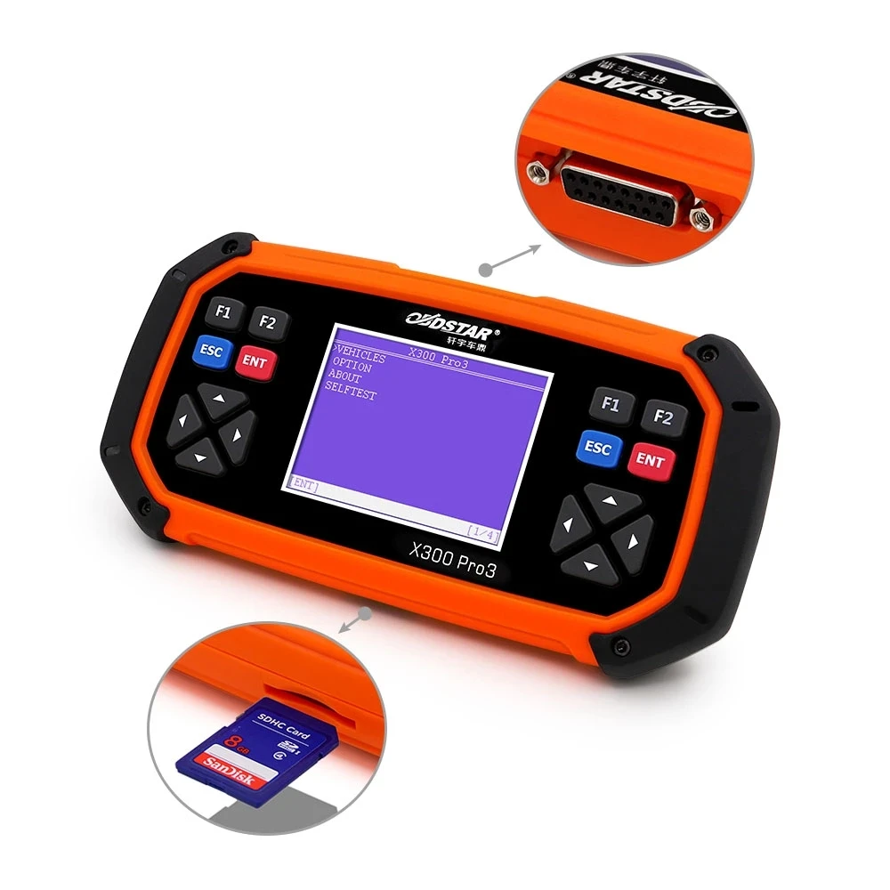 

OBDSTAR X300 PRO3 Auto Key Programmer with Mileage Correction Function, Orange & black