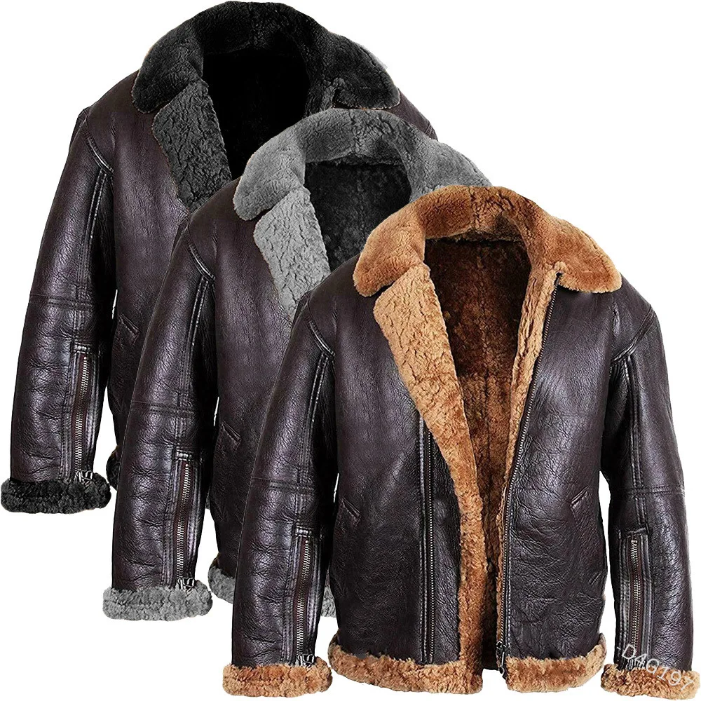 

2021 Fur Shearling Distressed Bomber Casual Motorcycle Fashion Jacket Coat pakistani leather jacket crocodile leather jacket, Customized color