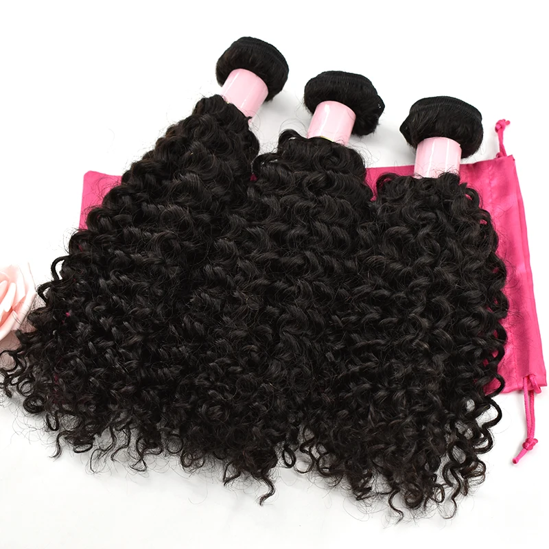 

Unprocessed Curly Cheaper Price Wholesale Mink curly Human Hair Weft Bundles with Closure from one donor, Natural colors