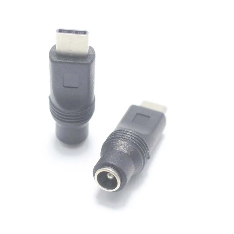 

Connector 5.5x2.1mm Female Jack to Type-C USB 3.1 Male Plug DC Power Plug Excellent Craftsmanship Well Durability, Black