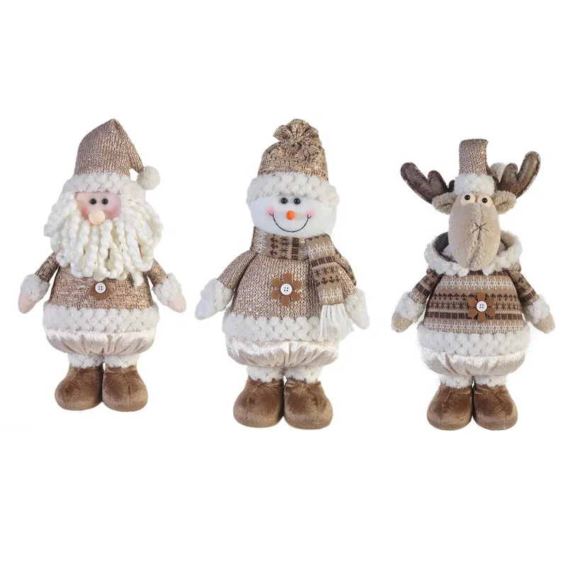 
Supply christmas decoration standing plush dolls 15 inch christmas santa claus 