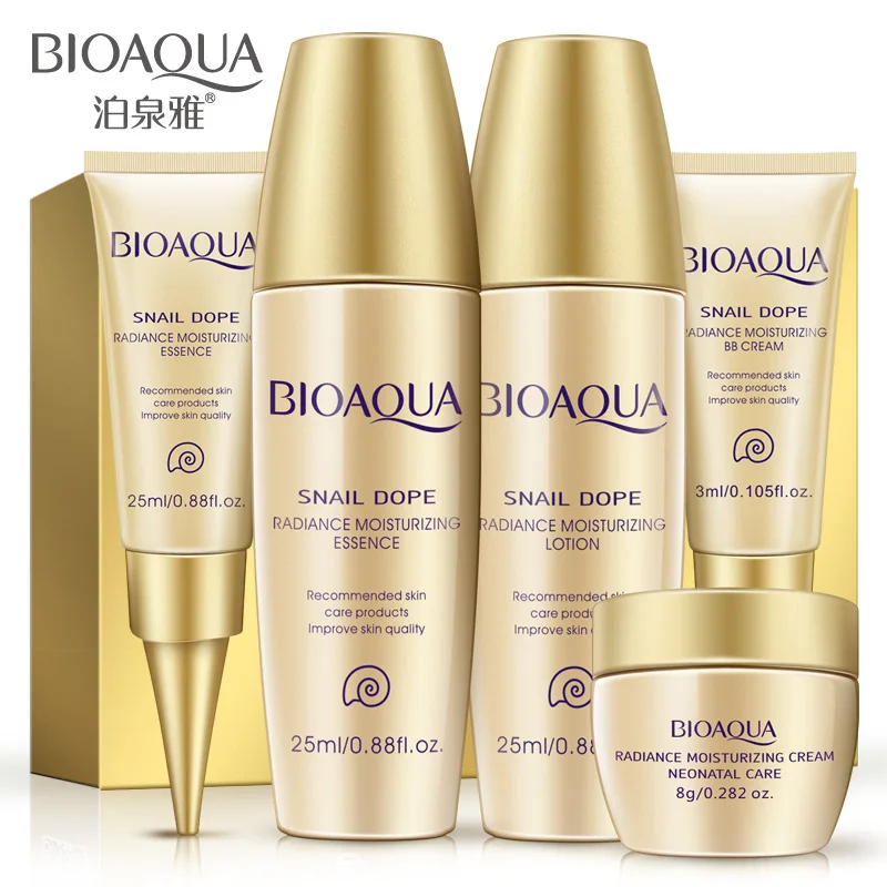 

BIOAQUA Snail Lotion Anti Aging Moisturizing Hydrating Face Cream BB Cream Travel Skin Care Gift Set