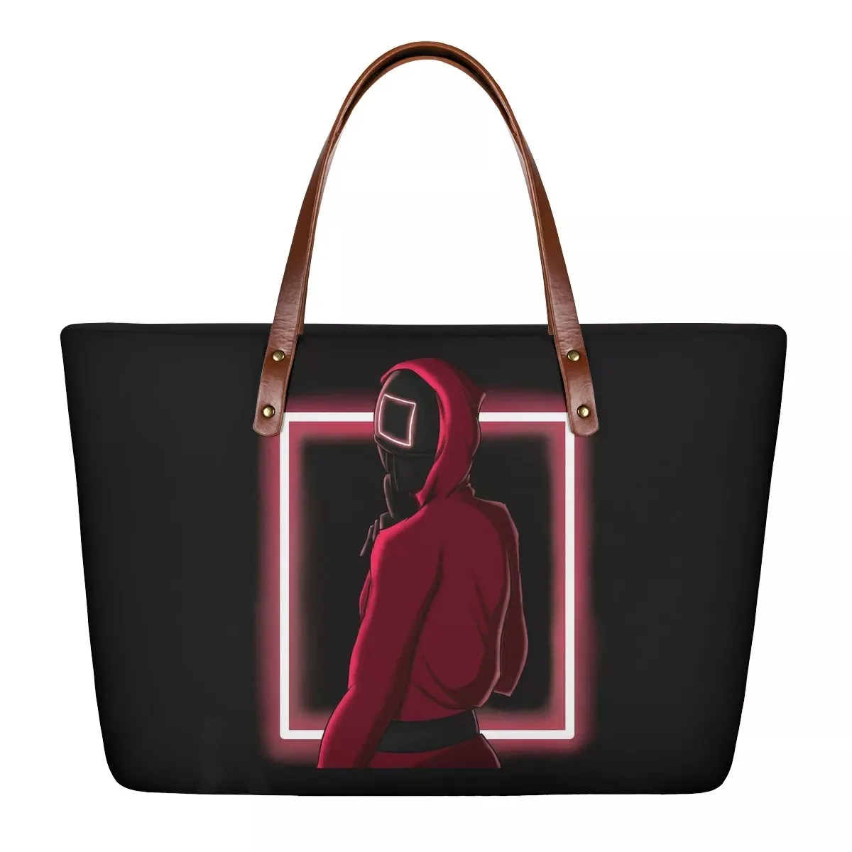 

Squid Game Soldier Luxury Design Handbags Printing Tote Bags With squid game custom