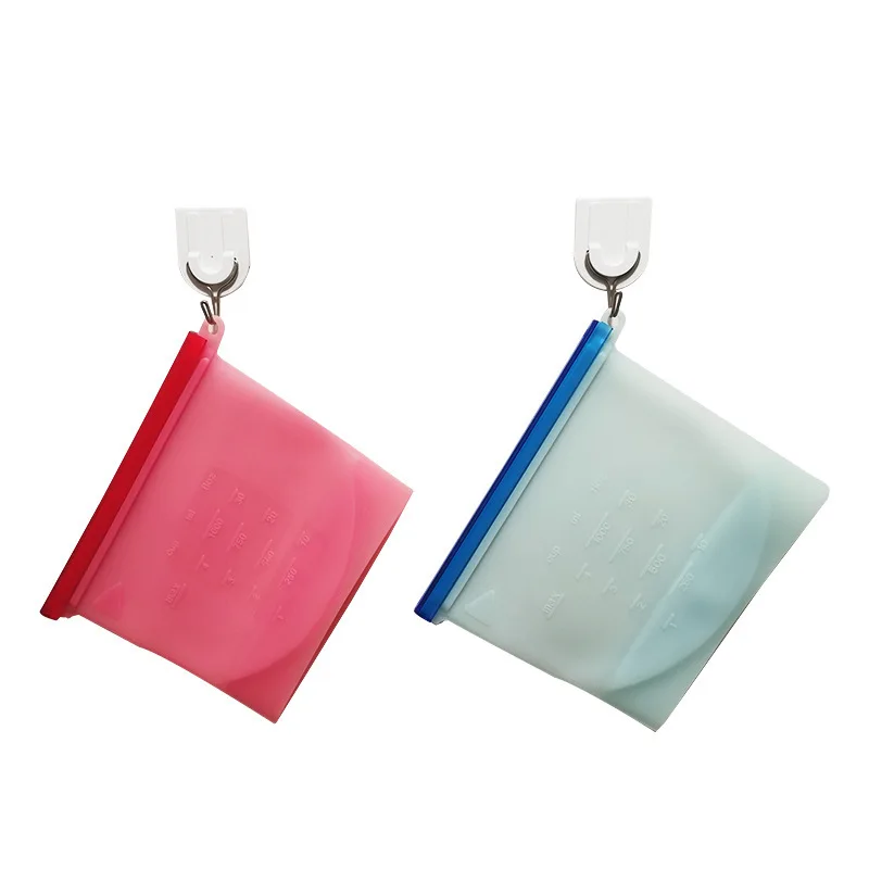 

Hot Sale Large Silicone Food Bag Zip Bag Food Storage Bag