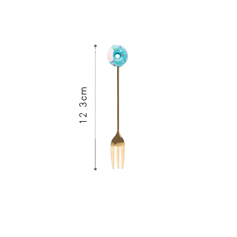 

Stainless Steel Mickey Doughnut Spoon Fork Cake Coffee Dessert Tea Ice Cream Stirring Spoons Candy Cute Cartoon Teaspoon, As photo