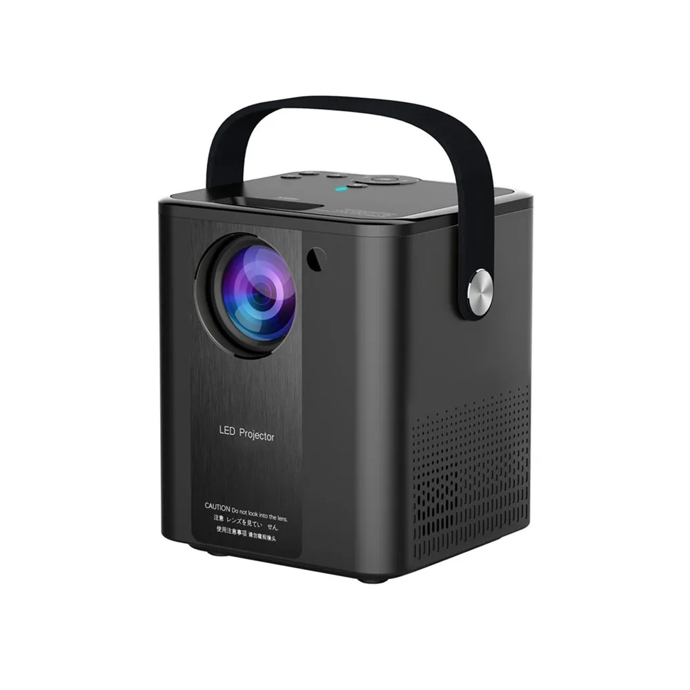 

YEOPAR android 7.1 projector 3.5 Inch LCD 2200 lumens 1G 8G HD MINI projector home cinema C500A, Black,white