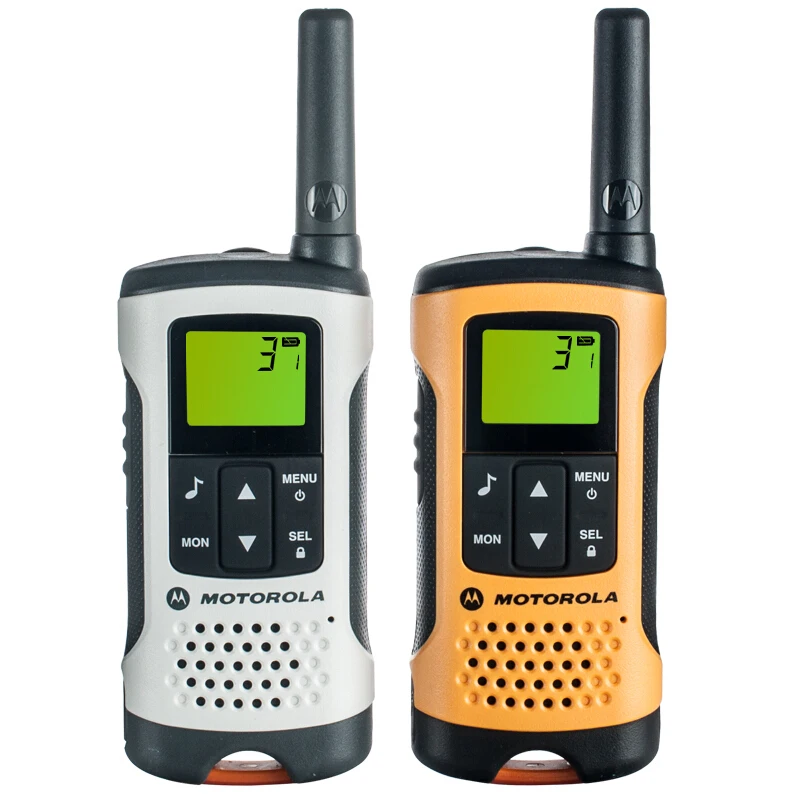 

Motorola T50 [two pack] unlicensed public walkie talkie, self driving, hiking, kids walkie talkie