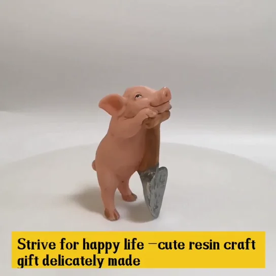 Z11597a Resin Farm Animals Pig Sculpture Garden Ornament,Garden Pig