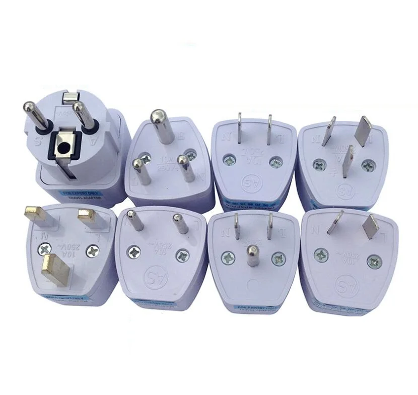 

Universal Travel adapter Plug Outlet Worldwide 250V AC Adaptor Socket in US EU AU UK Power adaptor Converter, White