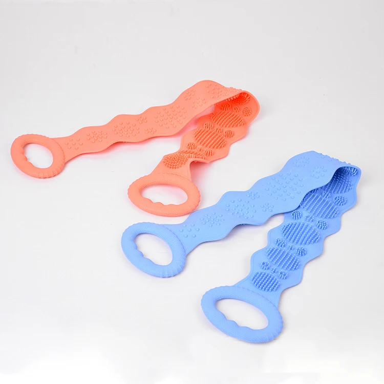 

silicone bath back belt long handle back Skin removing and back rubbing device Skin removing and back rubbing device, Customized color