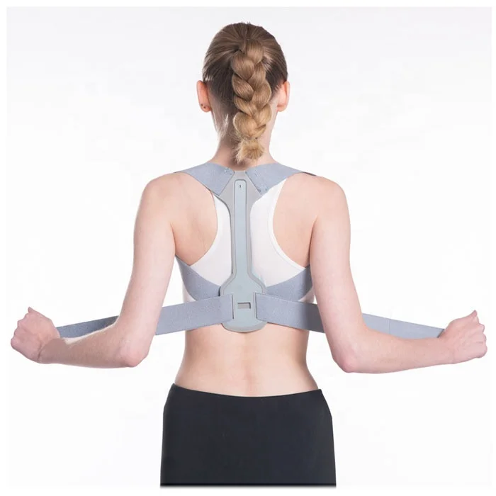 

Wholesale Women Men Back Posture Support Strap Shoulder Corrector Brace Humpback Correction Belt, Grey