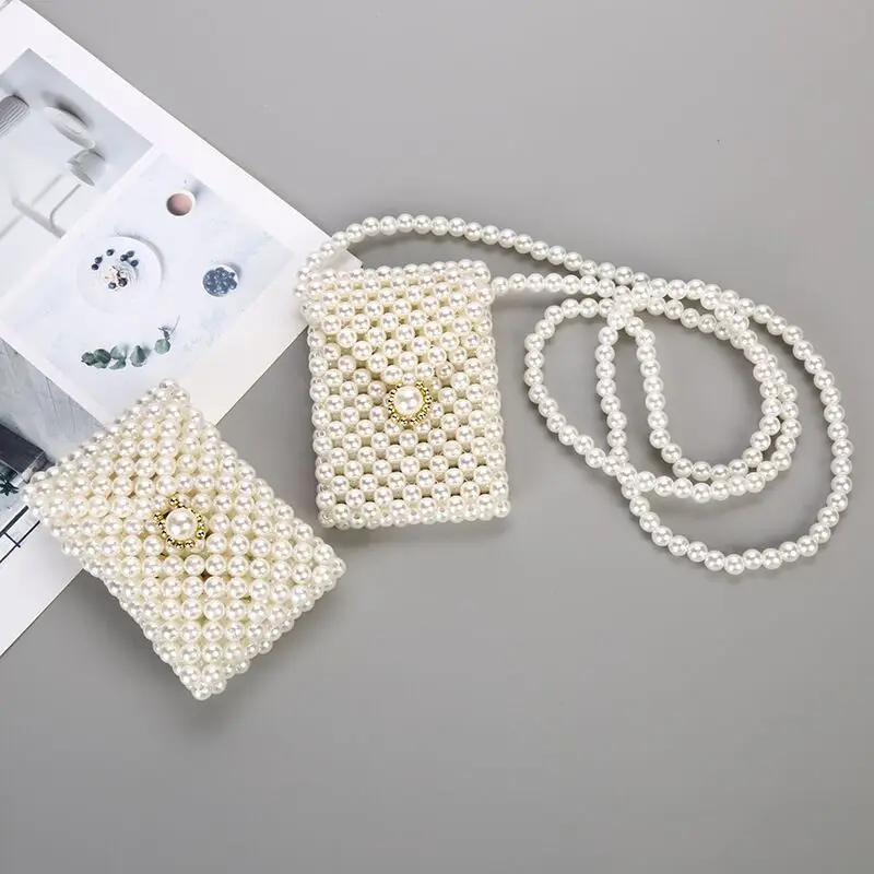 

Meetee KRB-009 New Handmade Beaded Crossbody Bag DIY Hand Woven Pear Phone Bag