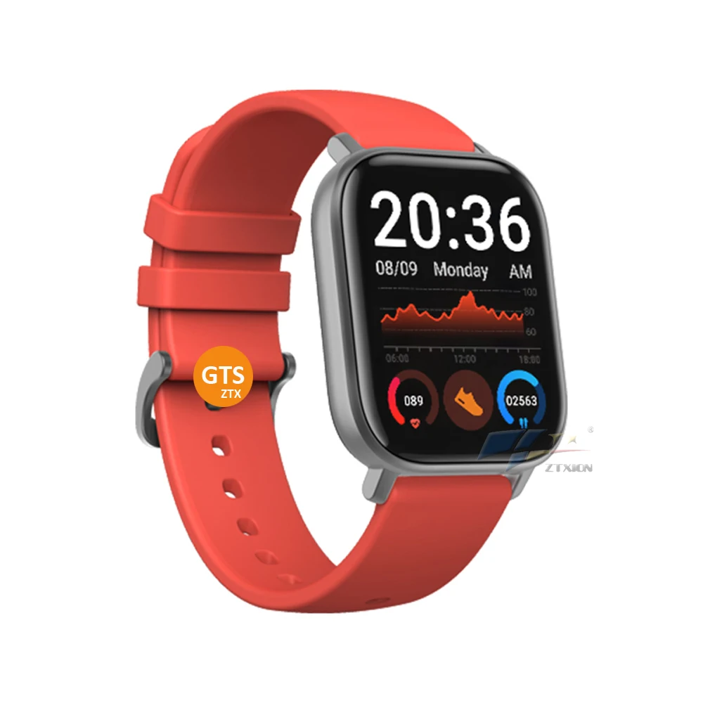 

2021 Global Version GTS Digital Smart Watch Waterproof Music Control Smartwatch Android Smart Watch, Black/gold/pink/red