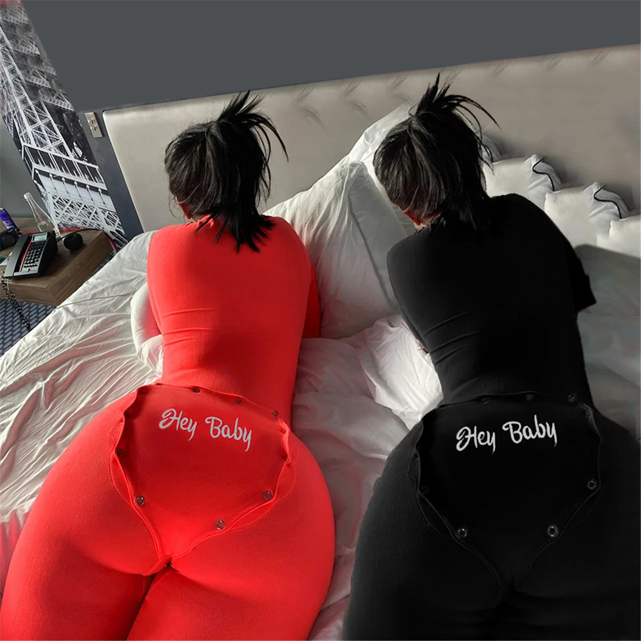 

D11117 Wholesale women bodysuits for women long sleeve casual jumpsuits elegant romper letter embroidered fall 2021 clothing