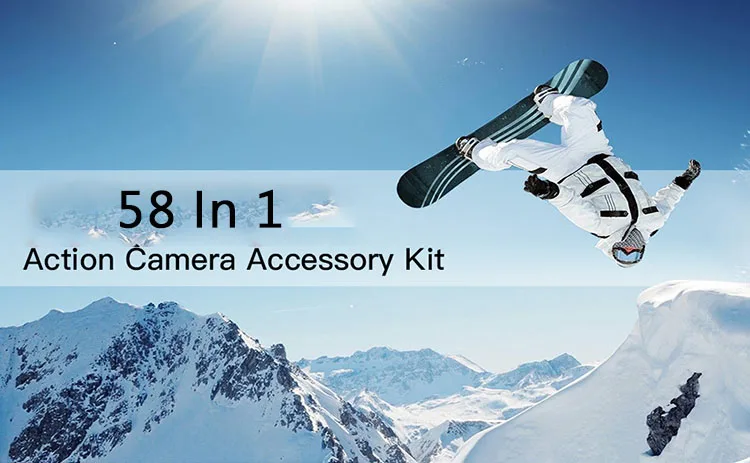 58 In 1 Gopro Accessories Set For Gopro hero 8 7 6 5 Monopod Selfie Stick Clip