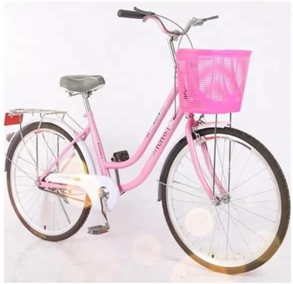 

24 inch ladies light city overall bike bicycle pink rear brake bicycle