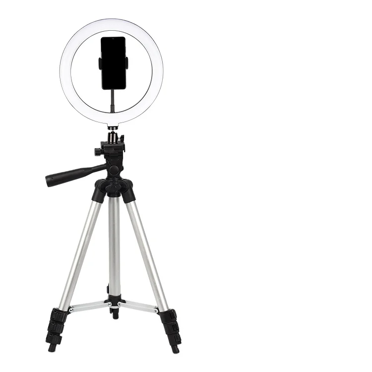 

10Inch Selfie LED Ring Light With 3110 Tripod camera tripod stand light tripod, Black