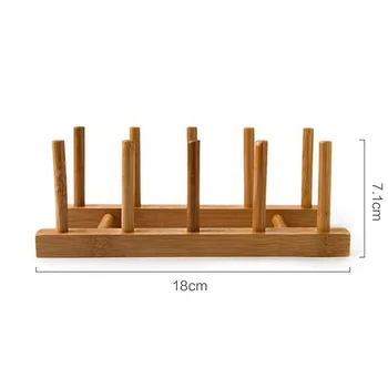 Bamboo Dish Rack Parallel Wood Display Rack Parallel Wood Dish Display