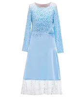 

New Style Elsa Frozen Dress Princess 2 Elsa Anna Fashion Dress Cosplay Costume BX1653