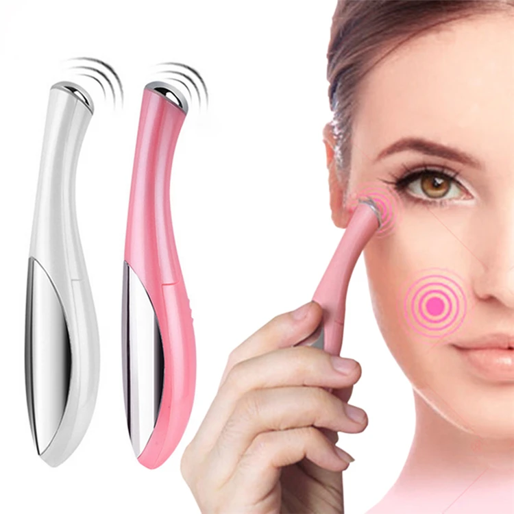 

Eye Care Massager Electric Eye Wrinkle Eraser Pen Beauty Eye Instrument Wrinkle Removal Dark Circle Removal, White,pink