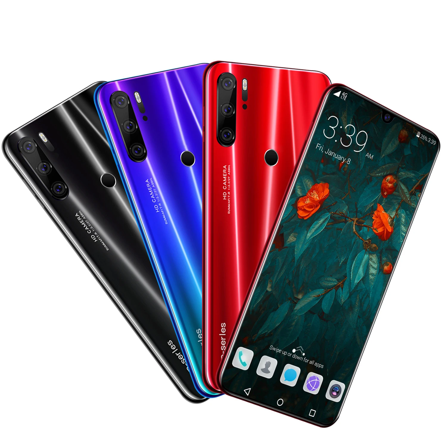 

New P35 6Gb+128Gb Dual Sim Card Game Entertainment 6.3 Inch Screen Smartphone Mobile Phone Smartphone Android, Red/blue/black