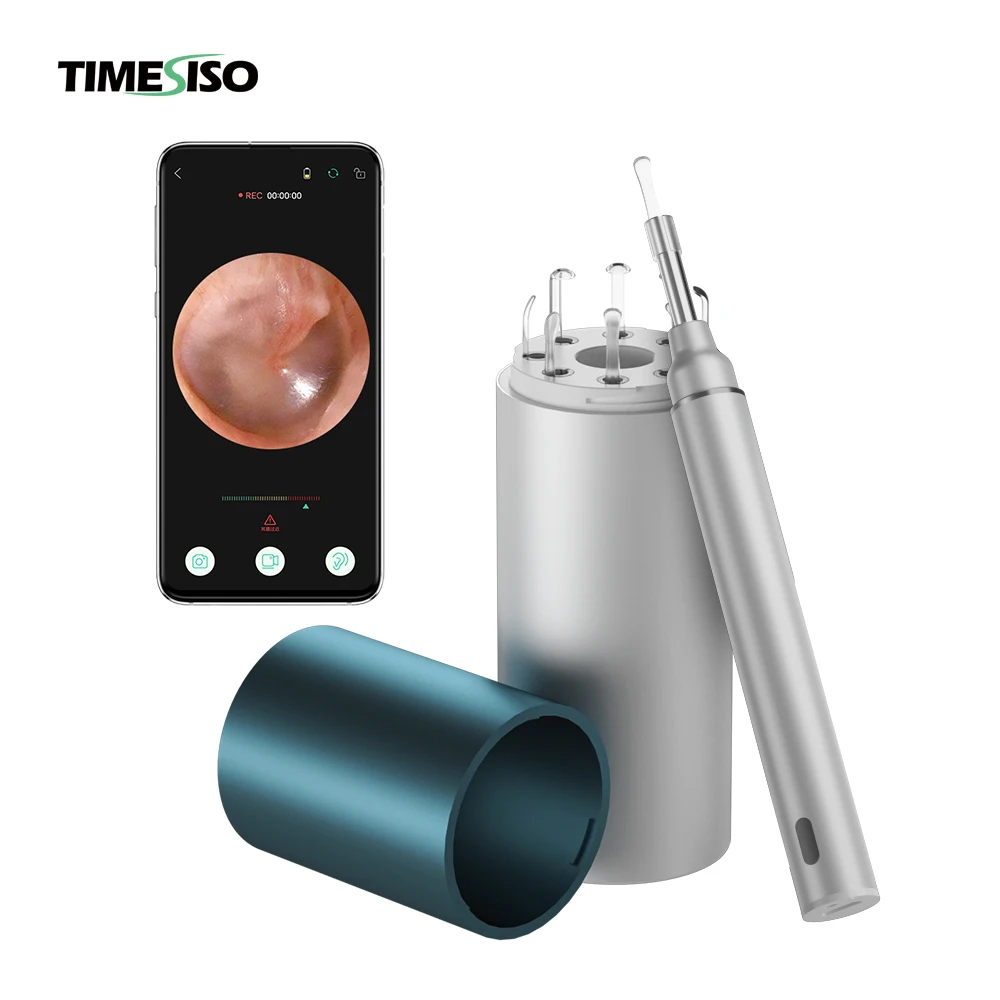 

TIMESISO 1080P 3.9mm Earwax Vacuum Cleaner Smart Visual Ear Cleaning Camera Electrical Ear Cleaner, Black/green