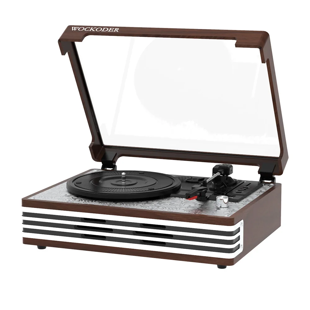 

High-end Customized Design Phonograph RetroTurntable Modern Gramophone With Three Speed RPM Wireless Play Portable Record Player