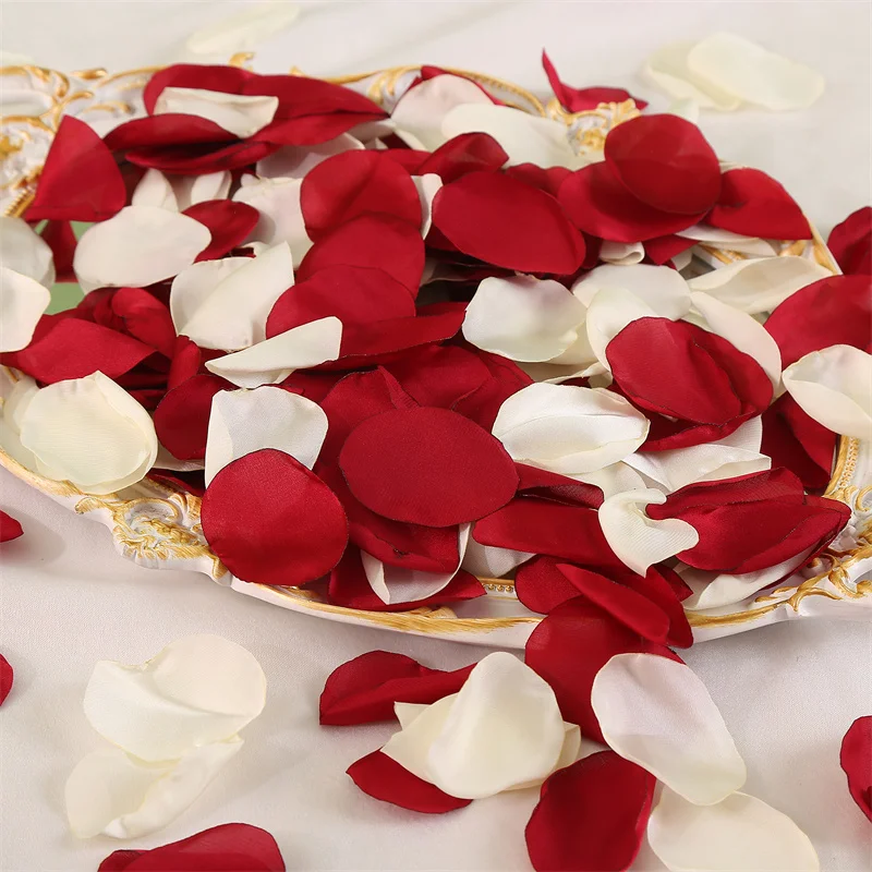 

300pcs Romantic Wedding Bulk Mix Colors Rose Petals Artificial Powder for Flower Girl Basket Confetti Bridal Shower